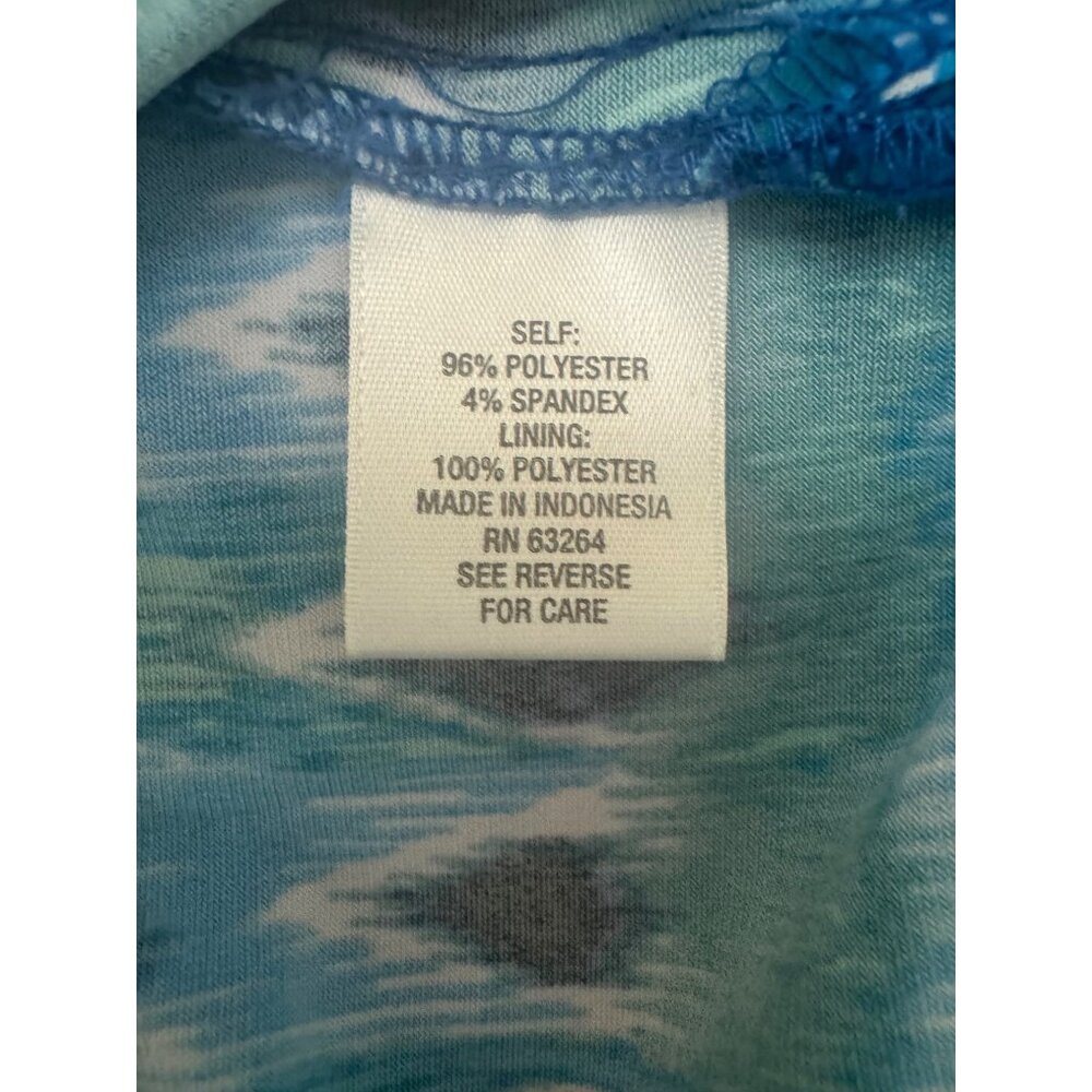 Dressbarn Blue Ikat Print Gold Chain Halter Neck Blouson Maxi Dress Sz 16 Summer - Picture 7 of 9